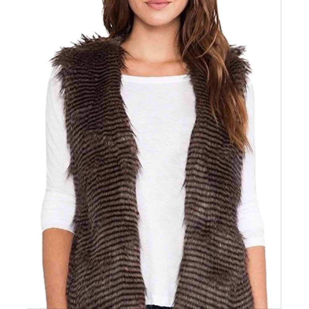 Jack Brown Faux Fur Vest